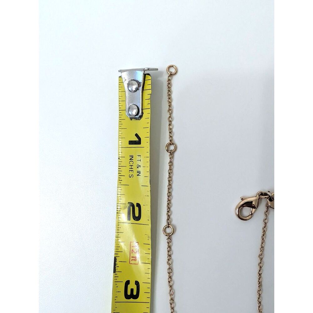 COACH Necklace Open Circle Crystal Pendant Rose Gold Plate Round‎ Link 18" - Picture 6 of 7